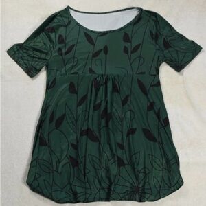 Elegant Green Floral Midi Dress 2X NWOT